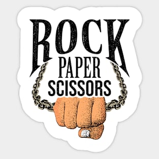 Rock Paper Scissors Chain Punch Sticker